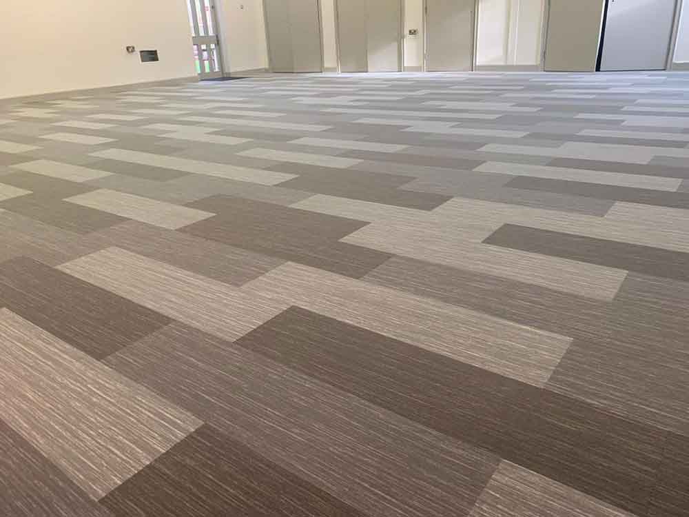 Install Forbo Flotex Savannah Carpet Tile Plank in colours charcoal, cement & pearl with all recommended adhesives.