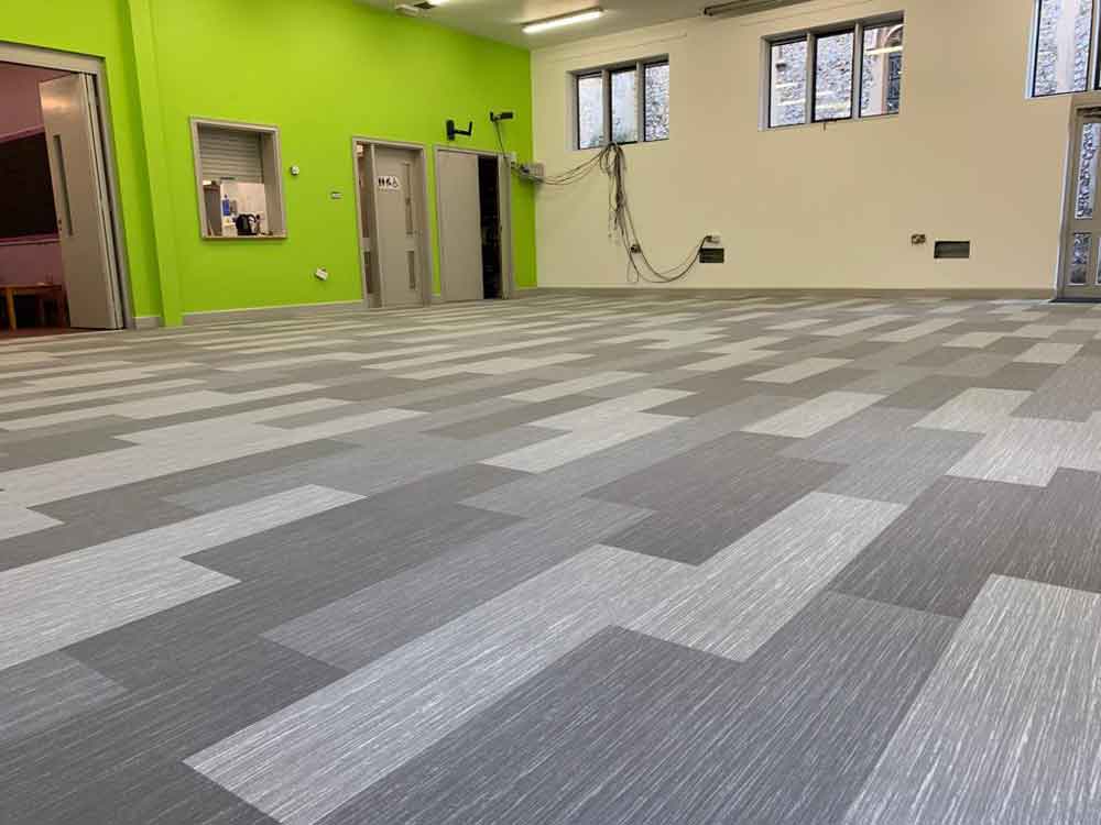 Transformation with new Forbo carpet in church in Guildford