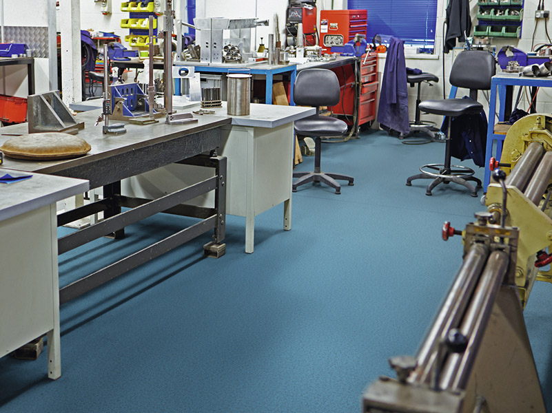 Altro Classic safety flooring in workshop environment