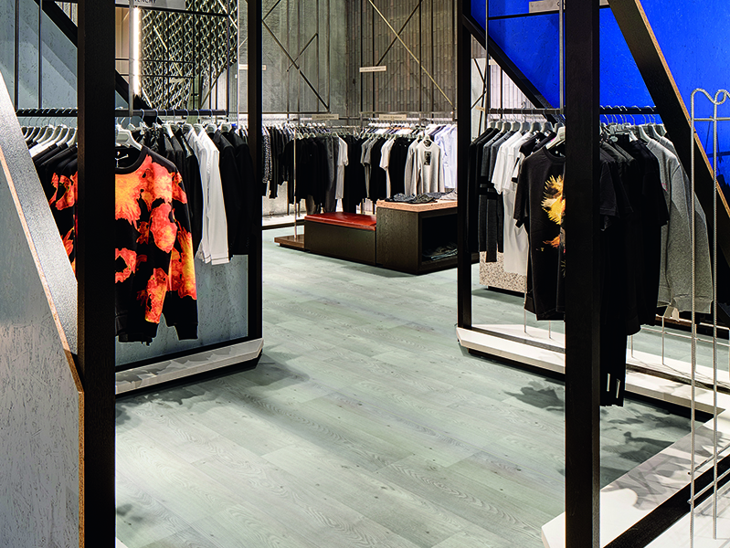 Clothing shop flooring durable, safe