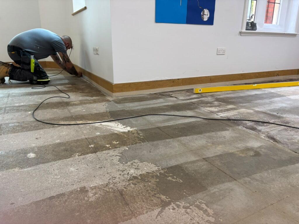 Sub Floor Preparation for Abbey School reception in Reading