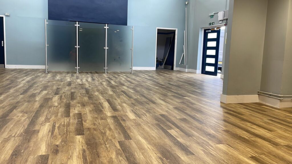 LVT Amtico safety vinyl flooring at Southampton Central train station